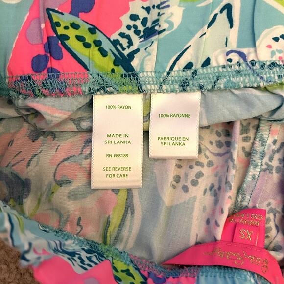 Lilly Pulitzer Women´s Coastal Bal Harbour Palazzo Bali Blue Pants Size XS - Picture 12 of 13